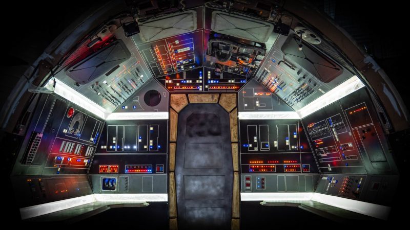 Vue d'ensemble du cockpit intérieur